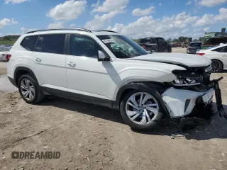 2023 Volkswagen Atlas SE with VIN 1V2JR2CA0PC549599, listed as a Copart auction lot 47189555 with 18,291 mi miles and Non repairable. Bid and sale history available at DreamBid. Image 4.