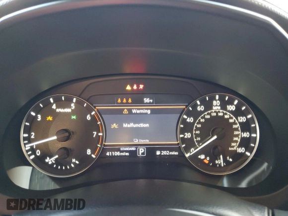 2022 Infiniti QX50 LUXE with VIN 3PCAJ5BA7NF120567, listed as a Copart auction lot 86774864 with 41,106 mi miles and Salvage Title. Bid and sale history available at carsss.com. Image 9.