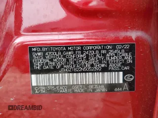 2022 Lexus IS 350 F Sport z VIN JTHGZ1B22N5052392, wystawiony jako Copart lot #47263845 z przebiegiem 19 676 mil mil oraz Szkoda całkowita • Salvage title. Historia ofert i sprzedaży dostępna na DreamBid. Obrazek 13.