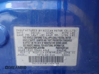 2015 Nissan Note S Plus с VIN 3N1CE2CP8FL424768, выставлен на аукционе Copart как лот 59885825 с пробегом 87 774 миль миль и Списание • Salvage title. История ставок и продаж доступна на DreamBid. Изображение 13.