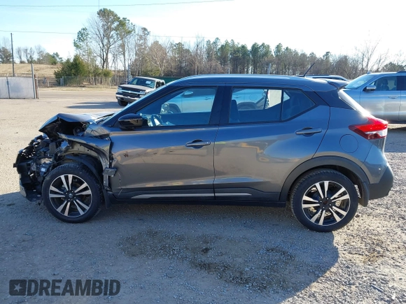 2019 Nissan Kicks S with VIN 3N1CP5CU2KL556291, listed as a IAAI auction lot 41312893 with 51,081 mi miles. Bid and sale history available at carsss.com. Image 14.