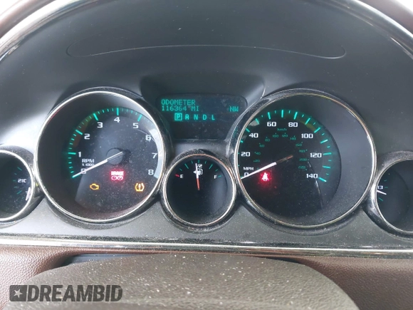2014 Buick Enclave Leather with VIN 5GAKRBKD9EJ339966, listed as a IAAI auction lot 42116213 with 116,364 mi miles and . Bid and sale history available at carsss.com. Image 7.