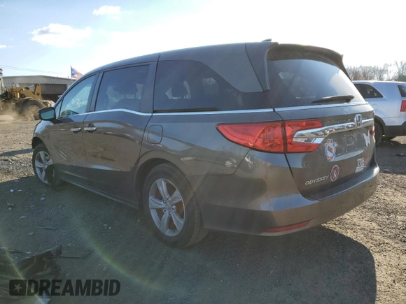2019 Honda Odyssey EX-L with VIN 5FNRL6H7XKB042232, listed as a Copart auction lot 81066384 with 55,724 mi miles and Salvage Title. Bid and sale history available at carsss.com. Image 2.