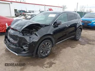 2018 Kia Sportage EX with VIN KNDPN3AC7J7451509, listed as a IAAI auction lot 41925277 with 64,933 mi miles and . Bid and sale history available at DreamBid. Image 2.