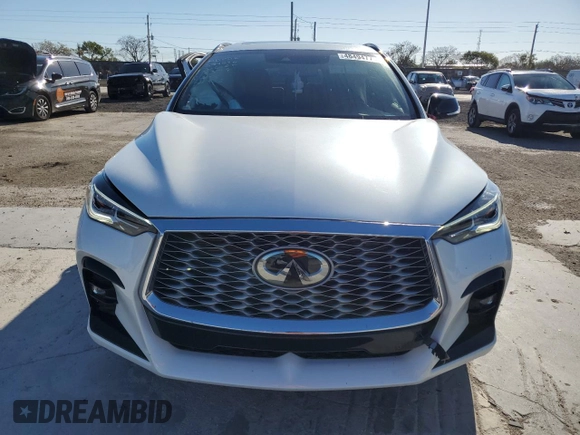 2023 Infiniti QX55 Luxe with VIN 3PCAJ5JR4PF118379, listed as a Copart auction lot 48494775 with 16,181 mi miles and Salvage title. Bid and sale history available at DreamBid. Image 5.