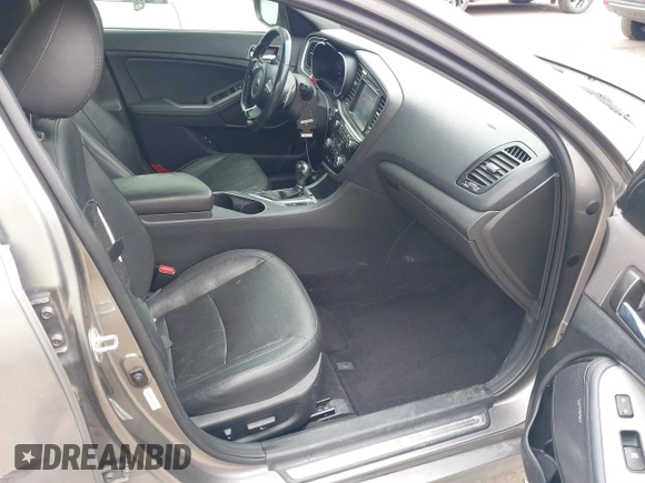 2014 Kia Optima SXL Turbo with VIN 5XXGR4A69EG312273, listed as a IAAI auction lot 41729863 with 107,660 mi miles and . Bid and sale history available at DreamBid. Image 5.