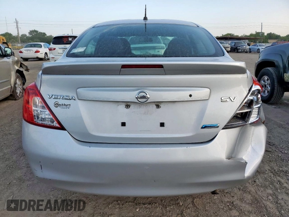 2013 Nissan Versa SV with VIN 3N1CN7AP2DL858617, listed as a Copart auction lot 61768645 with 159,459 mi miles and Salvage title. Bid and sale history available at DreamBid. Image 6.
