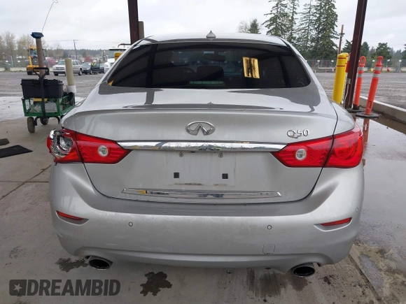 2014 Infiniti Q50 Sport with VIN JN1BV7APXEM670849, listed as a IAAI auction lot 41939363 with 124,766 mi miles and . Bid and sale history available at DreamBid. Image 16.
