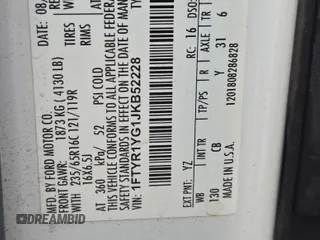2018 Ford Transit с VIN 1FTYR1YG1JKB52228, выставлен на аукционе IAAI как лот 42889808 с пробегом 129 473 миль миль и . История ставок и продаж доступна на DreamBid. Изображение 24.