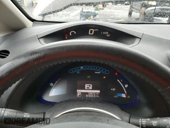 2015 Nissan LEAF SV with VIN 1N4AZ0CP6FC324845, listed as a Copart auction lot 43324283 with 53,815 mi miles. Bid and sale history available at carsss.com. Image 9.