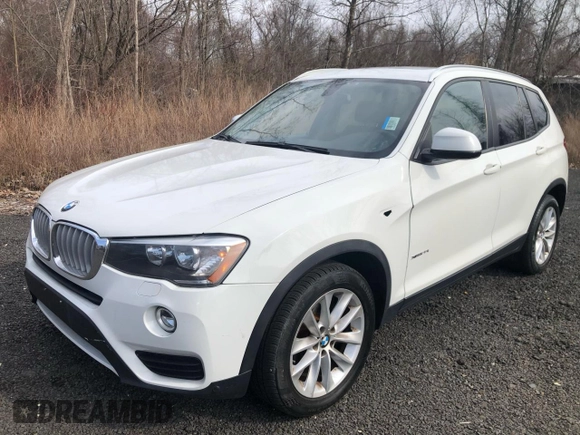 2017 BMW X3 xDrive28i with VIN 5UXWX9C54H0D97940, listed as a Copart auction lot 51627025 with 141,240 mi miles and Clean Title. Bid and sale history available at DreamBid. Image 1.