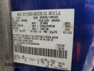 2003 Ford Super Duty F-250 XL with VIN 1FTNX21S53EB88308, listed as a Copart auction lot 73036864 with 205,265 mi miles and Non Repairable. Bid and sale history available at carsss.com. Image 12.