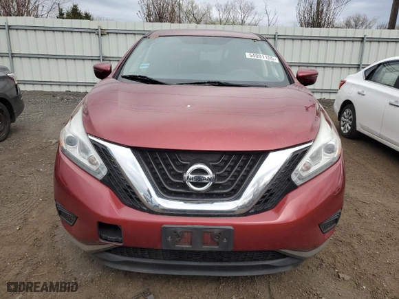 2016 Nissan Murano SL with VIN 5N1AZ2MH0GN160040, listed as a Copart auction lot 54091155 with 191,292 mi miles and Clean Title. Bid and sale history available at carsss.com. Image 5.