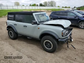 2022 Ford Bronco с VIN 1FMEE5DP4NLB58208, выставлен на аукционе Copart как лот 56726435 с пробегом 37 573 миль миль и Чистый • Clean title. История ставок и продаж доступна на DreamBid. Изображение 4.