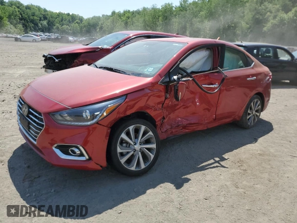 2022 Hyundai Accent Limited with VIN 3KPC34A67NE177237, listed as a Copart auction lot 55184864 with 31,233 mi miles and Salvage Title. Bid and sale history available at carsss.com. Image 1.
