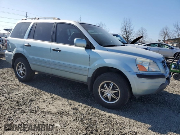 2003 Honda Pilot EX with VIN 2HKYF18403H561000, listed as a Copart auction lot 46505175 with 219,039 mi miles and Salvage Title. Bid and sale history available at DreamBid. Image 4.