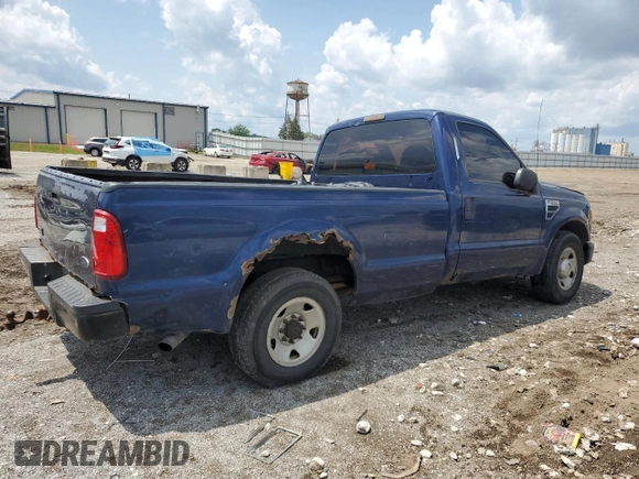 2008 Ford F-250 XL with VIN 1FTNF20588EE00477, listed as a Copart auction lot 61615835 with 351,235 mi miles and Salvage title. Bid and sale history available at DreamBid. Image 3.