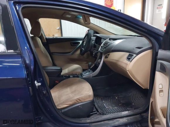 2013 Hyundai Elantra GLS with VIN 5NPDH4AE8DH334085, listed as a IAAI auction lot 41930120 with 122,507 mi miles. Bid and sale history available at carsss.com. Image 5.