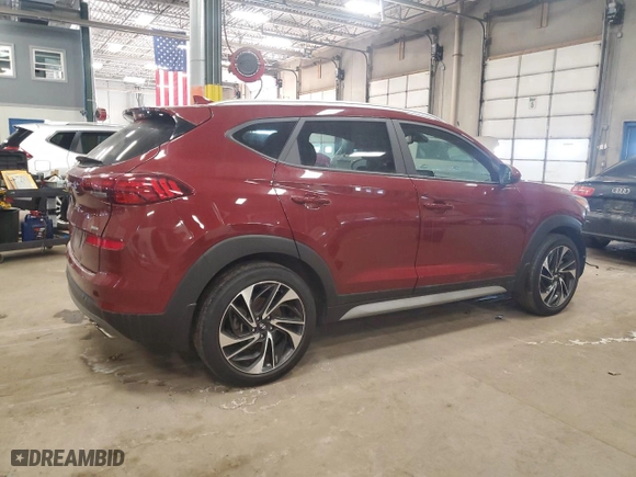 2019 Hyundai Tucson SEL with VIN KM8J3CALXKU076970, listed as a Copart auction lot 46262805 with 72,804 mi miles and Salvage Title. Bid and sale history available at carsss.com. Image 3.