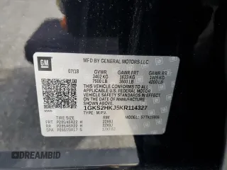 2019 GMC Yukon XL Denali with VIN 1GKS2HKJ5KR114327, listed as a Copart auction lot 55536375 with 55,390 mi miles and Clean Title. Bid and sale history available at DreamBid. Image 13.