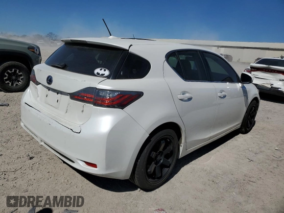 2012 Lexus CT 200h z VIN JTHKD5BHXC2073056, wystawiony jako Copart lot #48620684 z przebiegiem 106 505 mil mil oraz Szkoda całkowita • Salvage title. Historia ofert i sprzedaży dostępna na DreamBid. Obrazek 3.