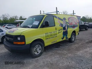 2015 Chevrolet Express Cargo z VIN 1GCWGFCF5F1246229, wystawiony jako IAAI lot #42131264 z przebiegiem 109 783 mil mil oraz . Historia ofert i sprzedaży dostępna na DreamBid. Obrazek 2.