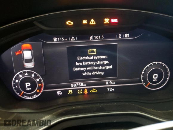2017 Audi A4 Prestige with VIN WAUFNAF41HN057069, listed as a Copart auction lot 76749324 with 98,758 mi miles and Salvage Title. Bid and sale history available at carsss.com. Image 9.
