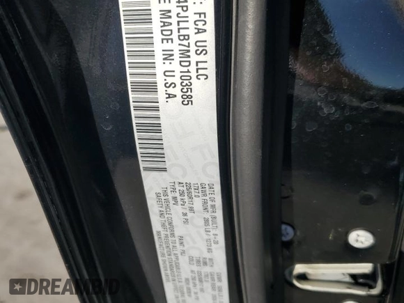 2021 Jeep Cherokee Latitude Plus z VIN 1C4PJLLB7MD103585, wystawiony jako Copart lot #79687204 z przebiegiem 151 286 mil mil oraz Szkoda całkowita • Salvage title. Historia ofert i sprzedaży dostępna na DreamBid. Obrazek 14.