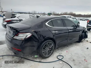 2019 Genesis G70 Advanced with VIN KMTG54LE4KU031988, listed as a Copart auction lot 41607395 with 59,321 mi miles and Non repairable. Bid and sale history available at DreamBid. Image 3.