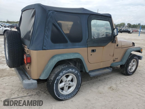 1999 Jeep Wrangler SE with VIN 1J4FY29P2XP451036, listed as a Copart auction lot 50551755 with 0 mi miles and Salvage Title. Bid and sale history available at carsss.com. Image 3.