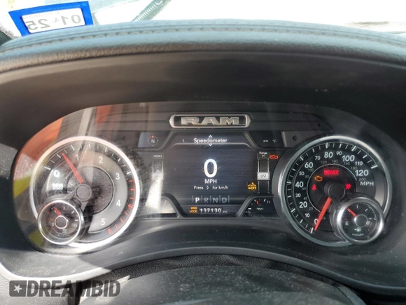 2020 Ram 2500 Laramie with VIN 3C6UR5NL1LG249759, listed as a Copart auction lot 68005064 with 137,130 mi miles and Salvage Title. Bid and sale history available at carsss.com. Image 9.
