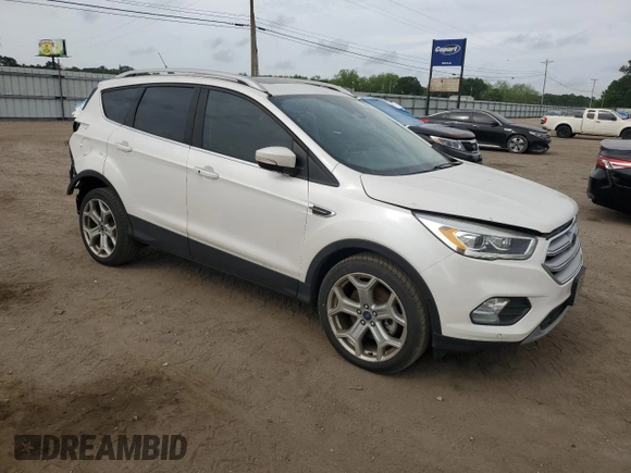 2019 Ford Escape Titanium with VIN 1FMCU0J91KUB19987, listed as a Copart auction lot 53946025 with 90,092 mi miles and Salvage title. Bid and sale history available at DreamBid. Image 4.