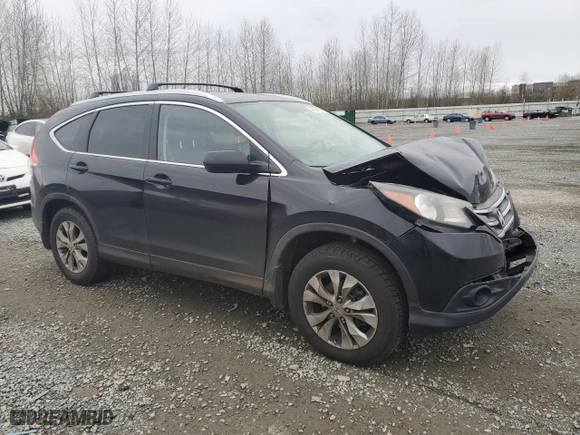 2012 Honda CR-V EX-L with VIN JHLRM4H73CC019457, listed as a Copart auction lot 48554555 with 173,853 mi miles and Salvage Title. Bid and sale history available at carsss.com. Image 4.