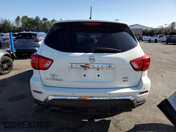 2017 Nissan Pathfinder SV with VIN 5N1DR2MM5HC666793, listed as a Copart auction lot 51924315 with 167,309 mi miles and Salvage title. Bid and sale history available at DreamBid. Image 6.