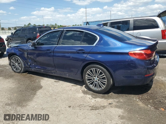 2020 BMW 5 Series 530i with VIN WBAJR3C00LWW76874, listed as a Copart auction lot 50903615 with 24,743 mi miles and Non Repairable. Bid and sale history available at DreamBid. Image 2.