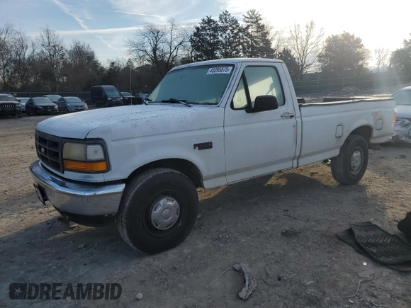 1993 Ford F-250 with VIN 1FTEF25Y6PNA82649, listed as a Copart auction lot 45395875 with 243,272 mi miles and Salvage Title. Bid and sale history available at carsss.com. Image 1.