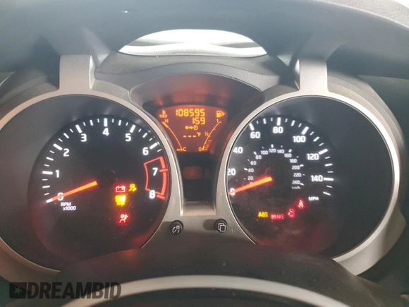 2014 Nissan Juke SV with VIN JN8AF5MR9ET353369, listed as a Copart auction lot 48860435 with 108,595 mi miles and Salvage Title. Bid and sale history available at carsss.com. Image 9.