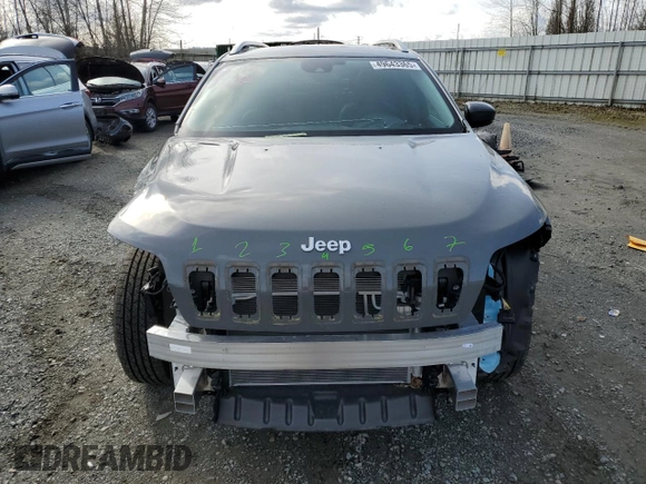 2021 Jeep Cherokee 80th Anniversary with VIN 1C4PJMMX9MD233738, listed as a Copart auction lot 49643365 with 10,096 mi miles and Salvage Title. Bid and sale history available at carsss.com. Image 5.
