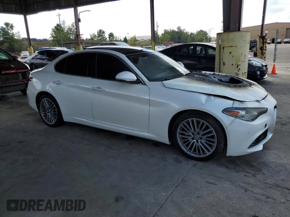 2018 Alfa Romeo Giulia Ti Sport with VIN ZARFAECN7J7564089, listed as a Copart auction lot 69400594 with 75,000 mi miles and Salvage Title. Bid and sale history available at carsss.com. Image 4.