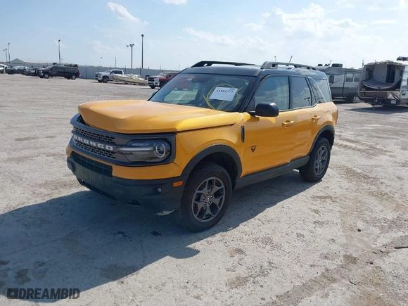 2021 Ford Bronco Sport Badlands with VIN 3FMCR9D93MRA24259, listed as a IAAI auction lot 41891577 with 89,230 mi miles. Bid and sale history available at carsss.com. Image 2.