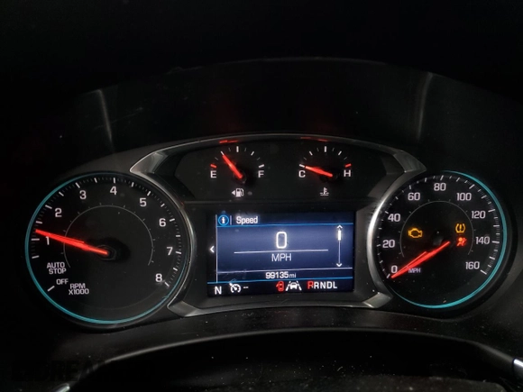 2020 Chevrolet Equinox LT with VIN 2GNAXUEV8L6154728, listed as a Copart auction lot 51483915 with 99,135 mi miles and Salvage Title. Bid and sale history available at DreamBid. Image 9.