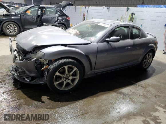 2004 Mazda RX-8 with VIN JM1FE173440117359, listed as a Copart auction lot 86124374 with 92,598 mi miles and Salvage Title. Bid and sale history available at carsss.com. Image 1.