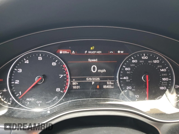 2016 Audi A7 Premium Plus z VIN WAUWGAFC4GN193485, wystawiony jako Copart lot #54731675 z przebiegiem 85 403 mil mil oraz Szkoda całkowita • Salvage title. Historia ofert i sprzedaży dostępna na DreamBid. Obrazek 9.