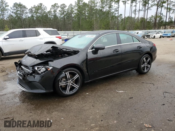 2020 Mercedes-Benz CLA 250 with VIN WDD5J4GB1LN021938, listed as a Copart auction lot 44419995 with 95,021 mi miles and Salvage Title. Bid and sale history available at DreamBid. Image 1.