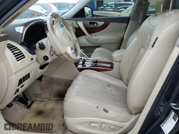 2009 Infiniti FX35 with VIN JNRAS18W39M156360, listed as a Copart auction lot 74988014 with 206,260 mi miles and Salvage Title. Bid and sale history available at carsss.com. Image 7.