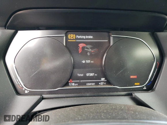 2021 BMW 2 Series 228i xDrive with VIN WBA73AK07M7H34429, listed as a Copart auction lot 37442713 with 7,287 mi miles and Salvage title. Bid and sale history available at DreamBid. Image 9.