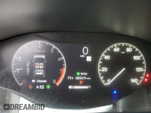 2024 Honda HR-V LX with VIN 3CZRZ1H37RM723320, listed as a Copart auction lot 50589855 with 25,219 mi miles and Salvage Title. Bid and sale history available at DreamBid. Image 9.