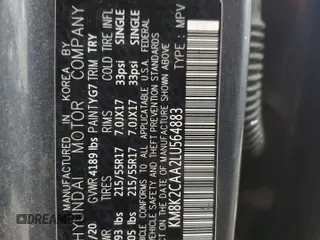 2020 Hyundai Kona SEL with VIN KM8K2CAA2LU564883, listed as a Copart auction lot 42723115 with 108,999 mi miles and Non repairable. Bid and sale history available at DreamBid. Image 13.