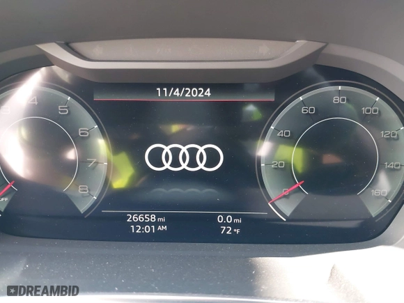 2024 Audi Q3 S line Premium Plus with VIN WA1EECF39R1107267, listed as a IAAI auction lot 40791219 with 26,658 mi miles. Bid and sale history available at carsss.com. Image 7.