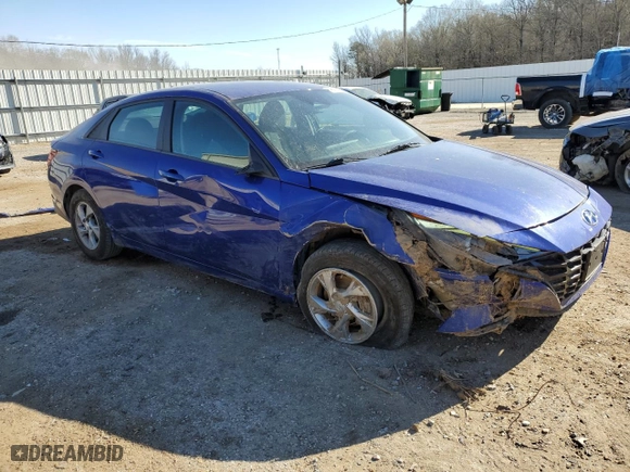 2022 Hyundai Elantra SE with VIN 5NPLL4AG7NH062108, listed as a Copart auction lot 49962955 with 134,637 mi miles and Salvage Title. Bid and sale history available at carsss.com. Image 4.